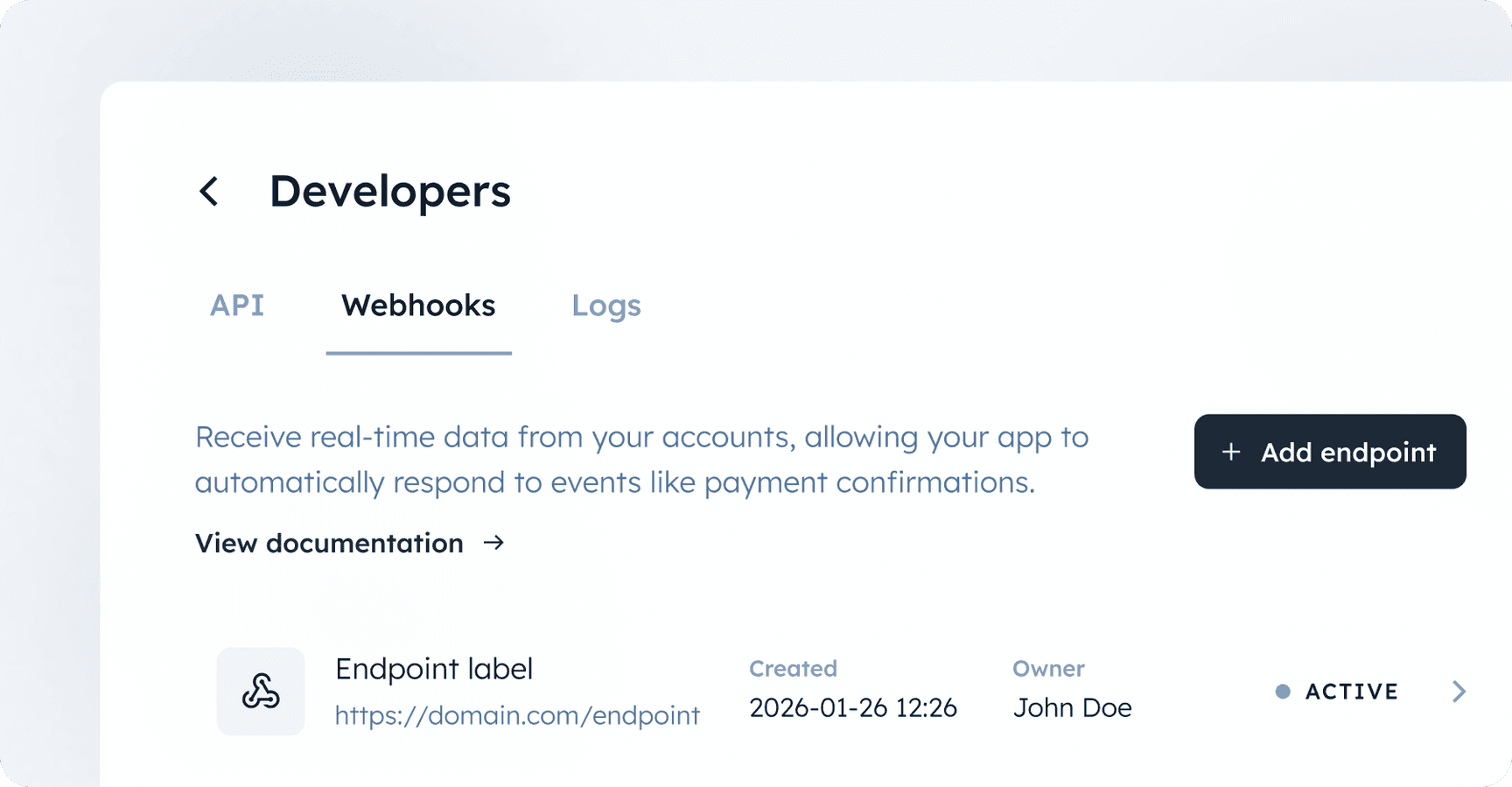 Developers portal