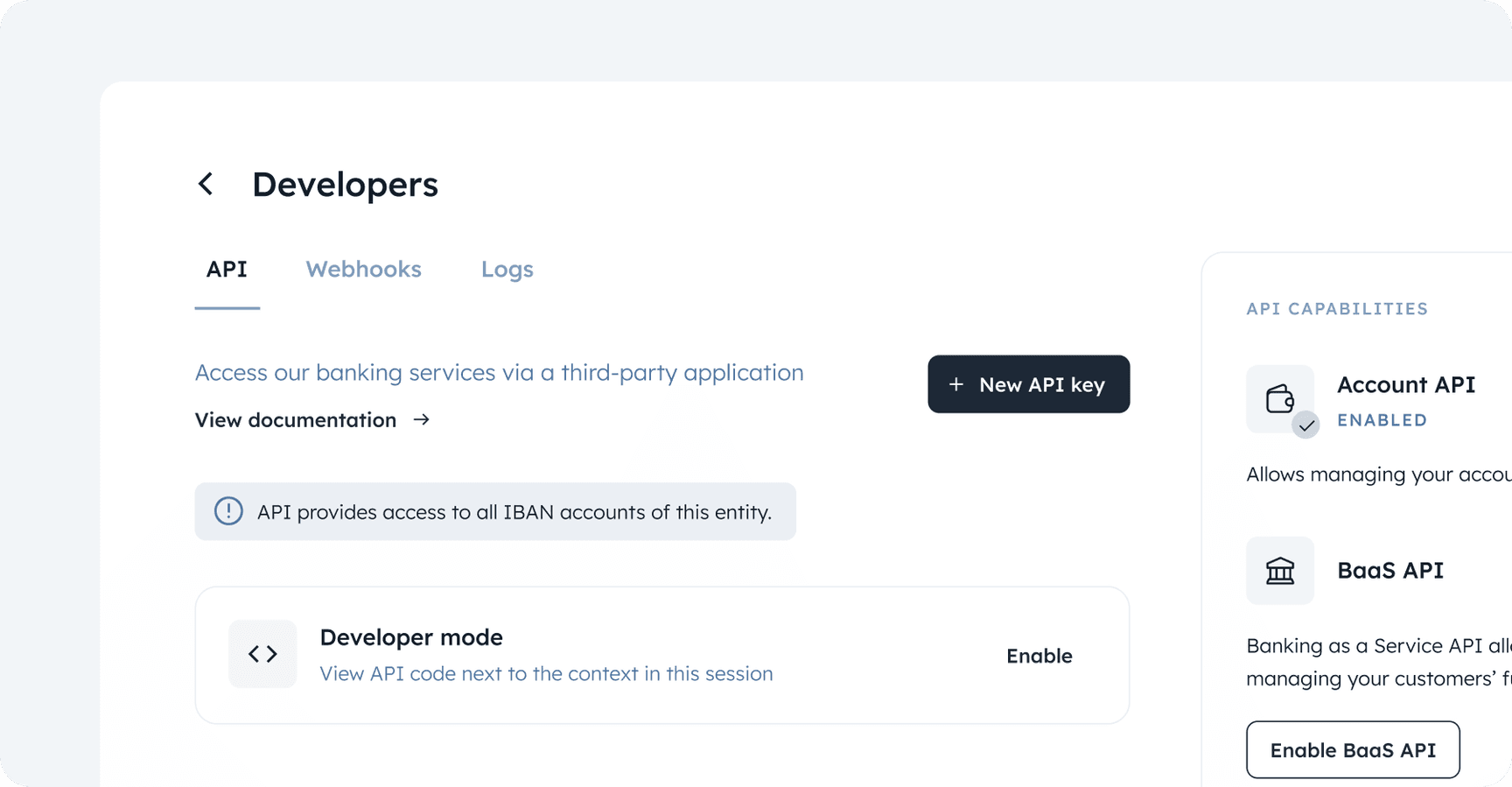 Authentication and API key generation